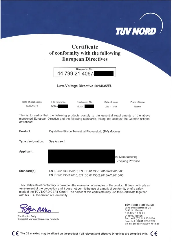 CE Marking CE Certificate And Declaration Of Conformity